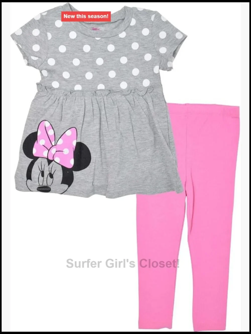 Minnie Mouse T-Shirt and Leggings Outfit Set Infant to Big Kid
